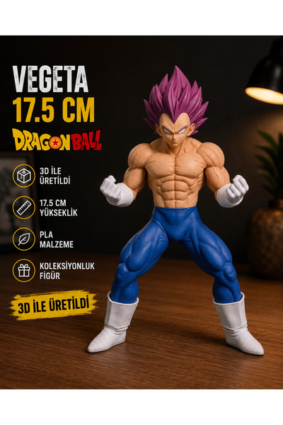 FigurBende Dragon Ball Vegeta Limit Break 17,5 cm PLA 3D Baskı Koleksiyonluk ...