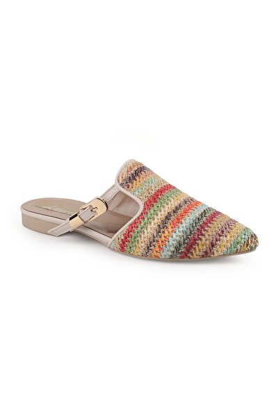 Libero Women's Ballerina Flats Slip-On Pointed Toe Straw Knitted Buckle Casua...