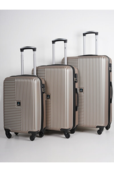 KTMC 3-Piece Luggage Set, ABS Material, Lightweight, 360° Rotated 4-Wheels, T...