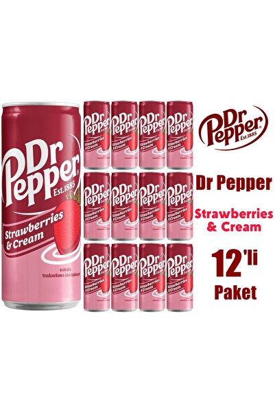 Dr. Pepper Dr Pepper Strawberries & Cream 330ml 12'li Paket