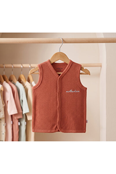 Mother Love 100% Organic Cotton Double Layered Baby Vest with Snap Fasteners ...