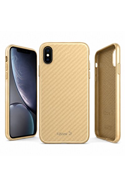 RADIONAT Θήκη Apple iPhone X i-Zore από ανθρακονήματα σε χρυσό χρώμα