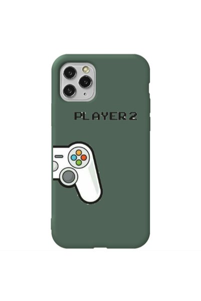 Other Apple iPhone 11 Pro Max Player 2 Dark Green Colored Silicone TPU Θήκη