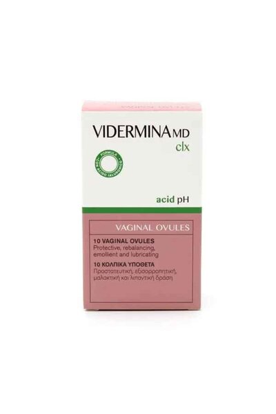 Vidermina MD CLX Κολπικά Ωάρια Προστατευτική-Μαλακτική-Λιπαντική Δράση 10 Κολ...