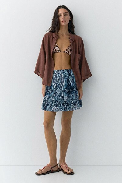 COTENCONCEPT Women's Ethnic Patterned Summer Mini Skirt
