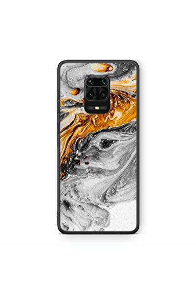 Other Xiaomi Redmi Note 9 Pro Marble gray Patern Black Glossy Θήκη