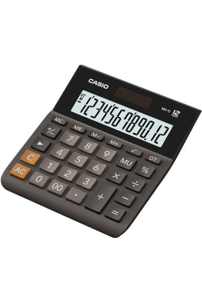 Casio Αριθμομηχανή MH-12 12 Ψηφίων σε Μαύρο Χρώμα 1 τεμάχιο Κωδικός: MH-12BK