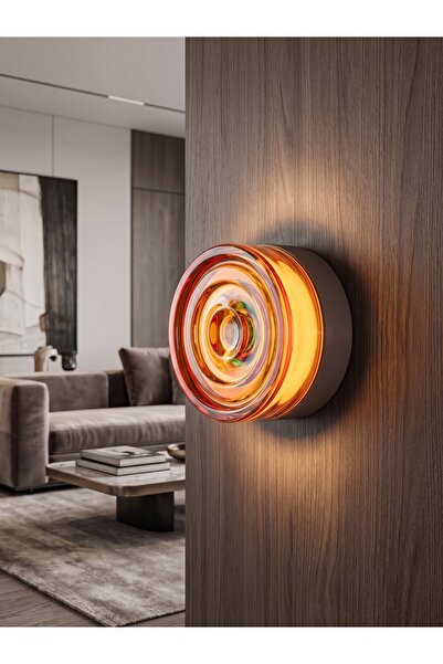 Lara Decor Amber Camlı Modern Duvar Apliği