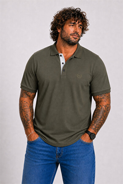 Starbattal Men's Large Size Single Jersey Polo T-Shirt Classic Embroidered 26...