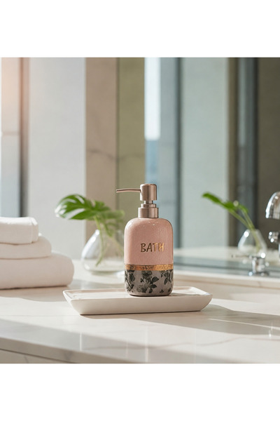 CEZVE HOME Porcelain Liquid Soap Dispenser Decorative Bathroom and Kitchen So...