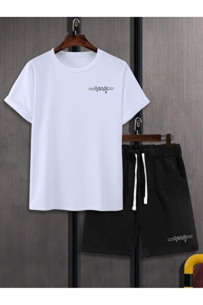 ship master Summer Collection New Arrival T-Shirt & Shorts Set Printed Patter...