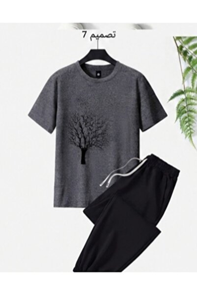 ship master Summer Collection New Arrival T-Shirt & Shorts Set Printed Patter...
