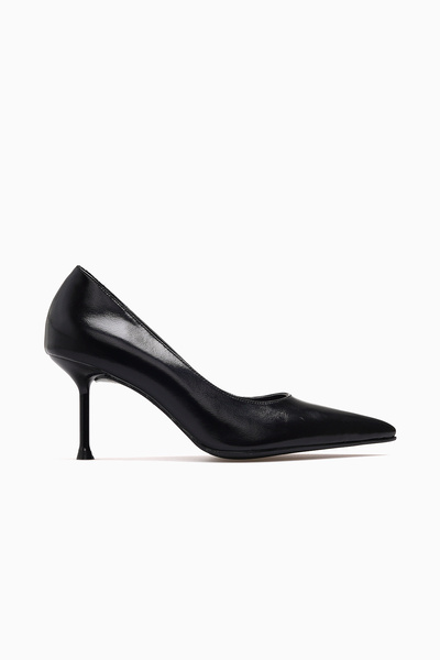 YAŞAR KAŞLI Women's Thin Heeled Stiletto Shoes 26Y Ykşk-8521 Black Patent Lea...