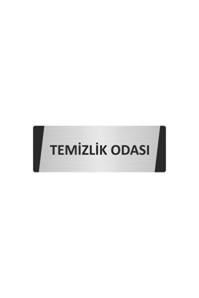 Özarslan Dizayn لافتة تنبيه معدنية لغرفة التنظيف مقاس 5×20 سم لون فضي