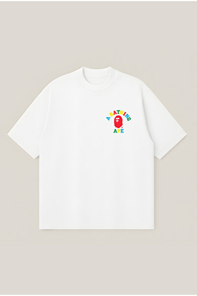 Moon Dancer Bape X Apes Together Strong Printed Oversize Boxy Cut Unisex 100%...