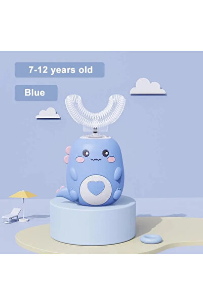 Choice 7-12 years old blue Food Grade Silicone U-Shaped Kids Electric Toothbr...