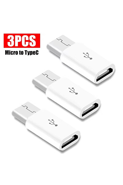 Choice7 typec white 3pcs USB Type-C Adapter Type C To Micro USB Female To Mal...
