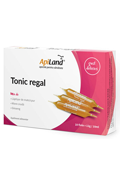 Apiland Tonic Regal - Laptisor Pur, Miere si Ginseng 10 fiole