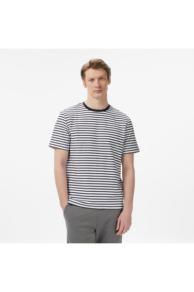 Nautica Erkek Lacivert Regular Fit Çizgili T-Shirt