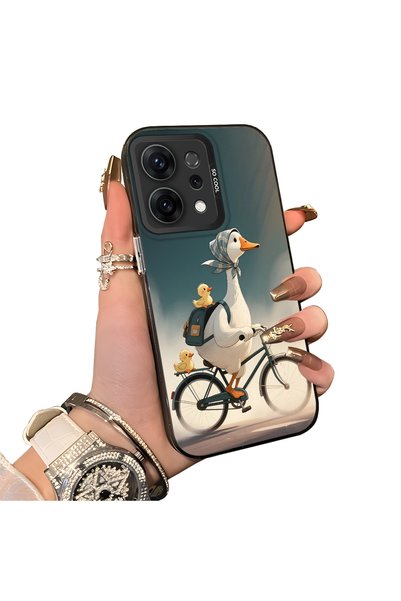 Hontinga Oppo Reno 14F 5g Compatible Silicone Edge Hard Back Case Couple Phon...