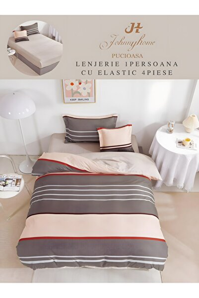 naniland.ro Duvet Cover Set 1 Person 4 Pieces with Stretchy 155x200 cm, Model...