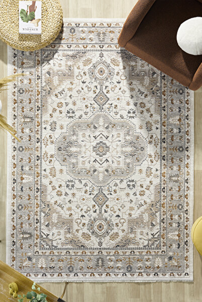 venucci home & living Aloria %100 Polyester Vintage Modern Dokuma Salon Oturm...