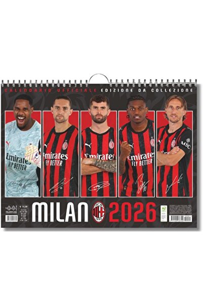 OEM Calendar de perete AC Milan 2026 Ediție colecționară decorativă 44x33 cm ...