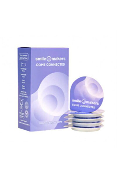 SMILE MAKERS Συνδεδεμένα Προφυλακτικά Come Connected 56 χιλιοστά Λεπτά για Ve...