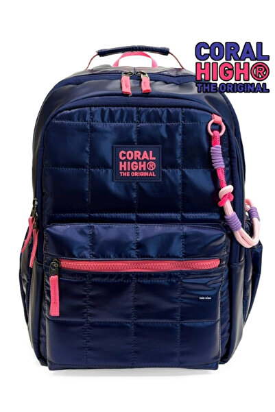 Coral High Kız Çocuk İlk ve Ortaokul Okul Çantası Su Geçirmez Geniş Hacimli O...