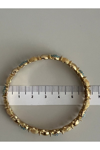 tones official High Quality-Vip-Xuping Plated Blue Turquoise Stone Ring-Bracelet-Bangle