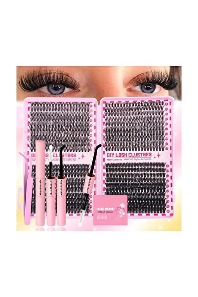 HVL COSMETIC Takma Kirpik Seti, 800 Adet Demet Kirpik, Yapıştırıcı, Sabitleyi...