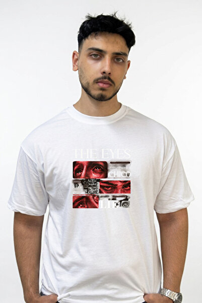 Anetos Λευκό μπλουζάκι με στάμπα Tony Montana Goeler Design