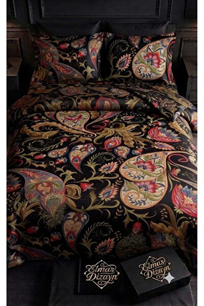 Elmas Dizayn Special Design Brand Double Duvet Cover Set Organic Satin & Cott...