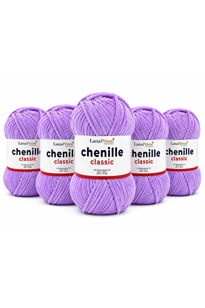 Lanaprime Chenille Velvet Yarn (Chenille Classic) Amigurumi Yarn - 5 Yumak - ...