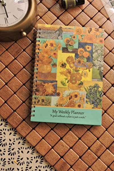 Nova Crafts Van Gogh Spiral Agenda Sunflowers Collage Activity Timeless Agend...