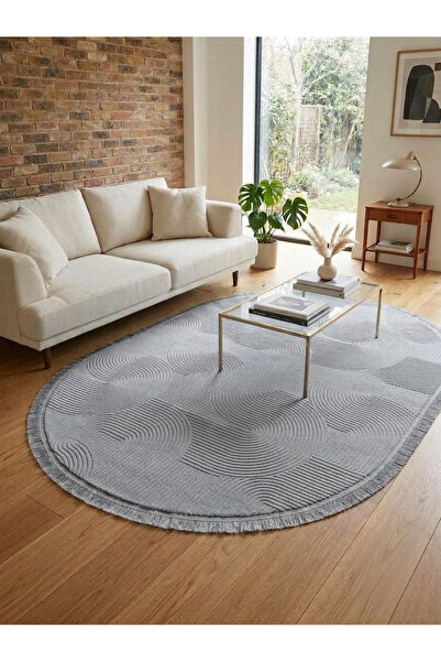 Merinos Elagans Joy Rölyef Bohem Kaymaz Taban Püsküllü Halı Yolluk Salon, Mut...