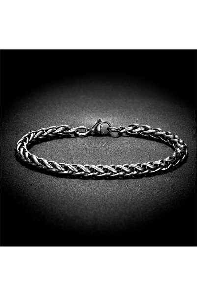 Viking Örgü & Kare Tasarım Erkek 316L Kararmaz & Paslanmaz Saf Çelik Bileklik