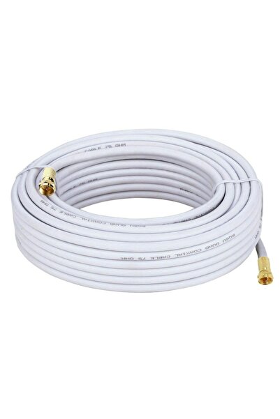Poke RG6 U6 F Konnektörlü Hazır Anten Uydu Kablo 20 Metre Full Hd 4K PK-5321