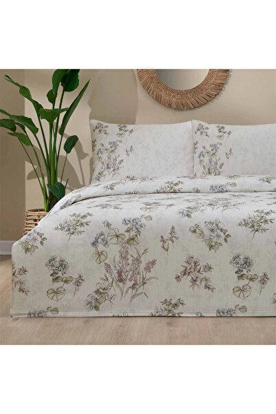Özdilek Set de lenjerie de pat dublă Ranforce, cearșaf elastic verde Fiolett