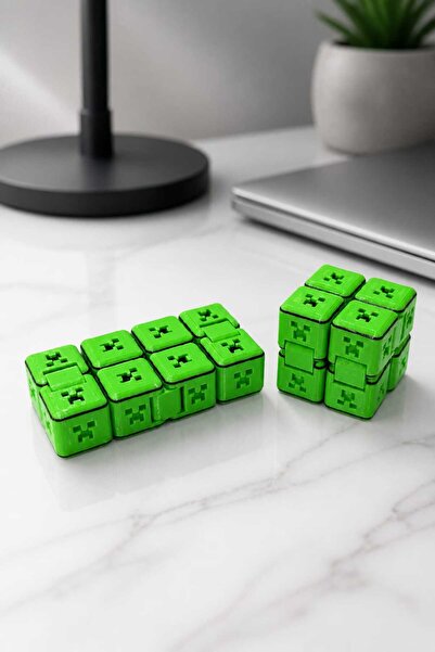 Layera Home Minecraft Temalı Küp Fidget Oyuncak | 3D Baskı Stres Giderici Mas...