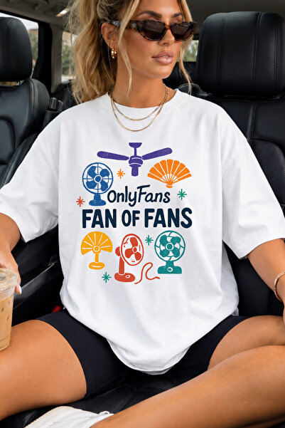 Auryne Jewelry تي شيرت أبيض كبير الحجم من Fan Of Fans للجنسين، تي شيرت مطبوع ...