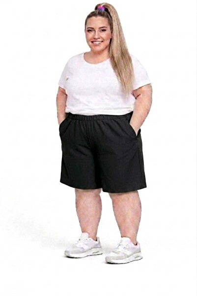 MONAMORE Plus Size Unisex Woven Fabric Shorts