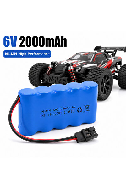 MAMSHOP Uzaktan Kumandalı Şarjlı Araba Pili 6V 2000 MAH Ni-Mh