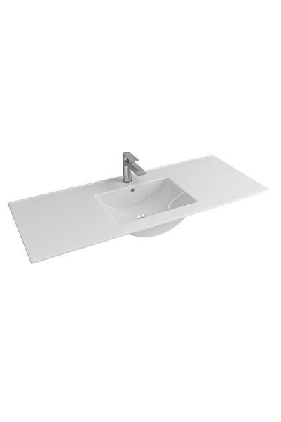 Karag LT 7506 Νιπτήρας Επίπλου Μονός Λευκό Πορσελάνη 120,5x47x18cm