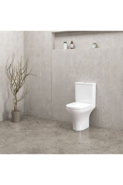 Karag AMFIPOLIS ROUND TR 125 Σετ Λεκάνη Χαμηλής Πίεσης Rimless Λευκό Πορσελάνη