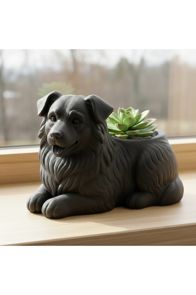 OEM Mini Ghiveci Decorativ Animalut Imprimat 3D - Ciobanesc Australian