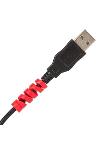 OEM Spirală de protecție cablu Gri Negru Roșu - 4 bucăți