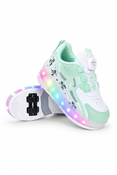 ROCKY SPORT Patenli Ortopedik Çocuk Spor Işıklı 4 Tekerlekli Ayakkabı Sneaker...