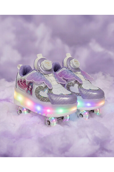 BURUNİ Kız- Erkek Çocuk Patenli Ayakkabı | LED Işıklı Tekerlekli Spor Sneaker