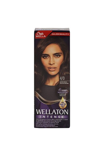 Wella Vopsea pentru Par, Wellaton, 4/0 Saten Mediu